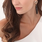 Impress Me long transparent - black drop earrings-