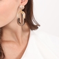 Impress Me wood and resin oval earrings-