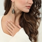 Impress Me gold plated dangle earrings with motif-