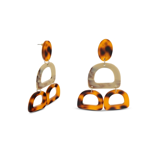 Impress Me large dangle earrings with irregular motifs-