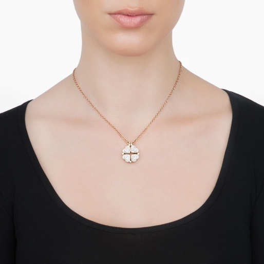 Heart4Heart Rose Gold Plated Κοντό Κολιέ-