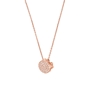 Heart4Heart Rose Gold Plated Short Neckalce-