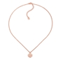 Heart4Heart Silver 925 Rose Gold Plated Κοντό Κολιέ-