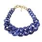 Impress Me chunky chain necklace in blue-