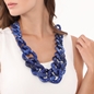 Impress Me chunky chain necklace in blue-