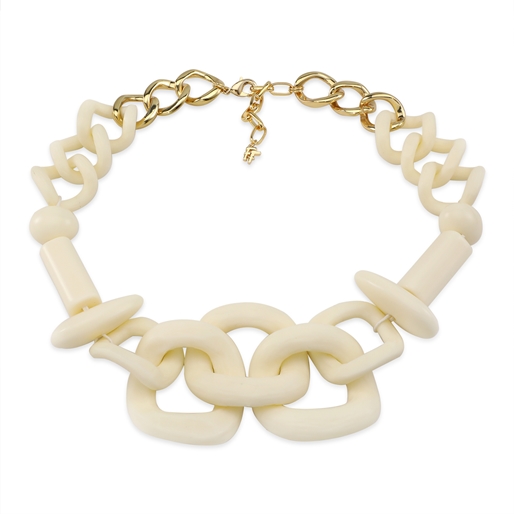 Impress Me necklace with irregular ivory motifs-
