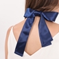 Impress Me double chain blue necklace with ribbon-