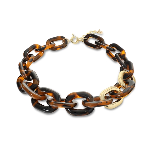Impress Me chunky chain amber necklace-