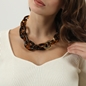 Impress Me chunky chain amber necklace-