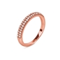 Fashionably Silver Essentials Silver 925 Rose Gold Plated Band Ring-