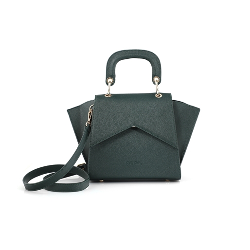 City Vibes green crossbody with short handle-