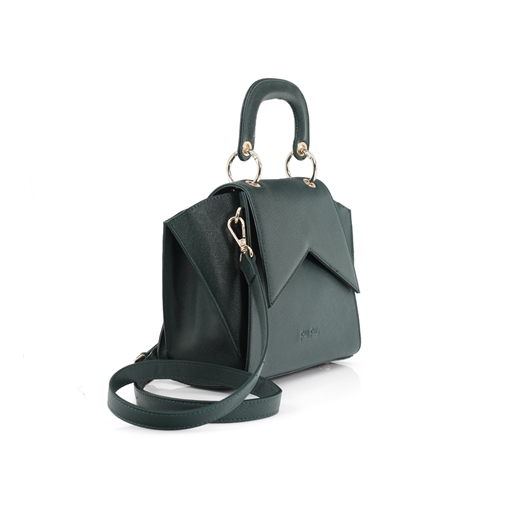 City Vibes green crossbody with short handle-