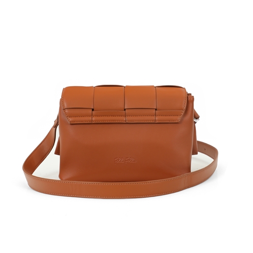 Weave It brown braided crossbody bag-