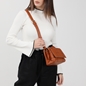 Weave It brown braided crossbody bag-