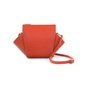 Irregular orange crossbody with zipper-