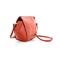Irregular orange crossbody with zipper-