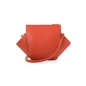 Irregular orange crossbody with zipper-