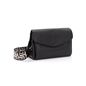 Metropolitan Fab μεσαία μαύρη δερμάτινη crossbody τσάντα-