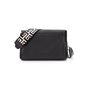 Metropolitan Fab μεσαία μαύρη δερμάτινη crossbody τσάντα-