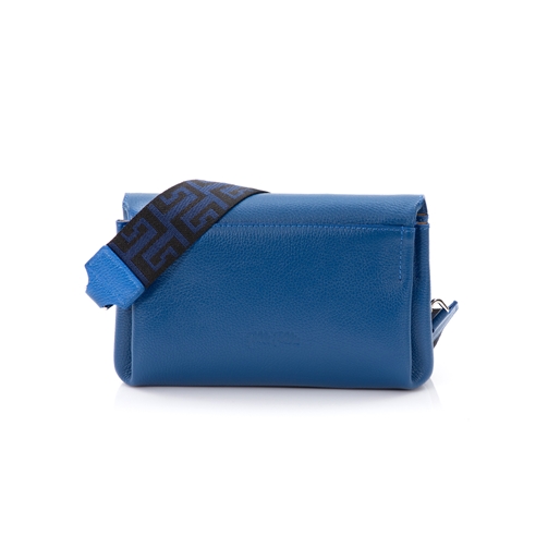 Metropolitan Fab μεσαία μπλε δερμάτινη crossbody τσάντα-