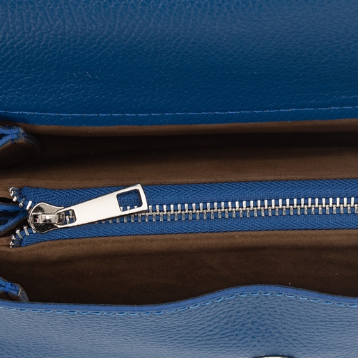 Metropolitan Fab μεσαία μπλε δερμάτινη crossbody τσάντα-