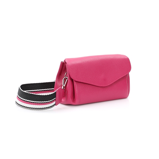 Metropolitan Fab μικρή φούξια δερμάτινη crossbody τσάντα-