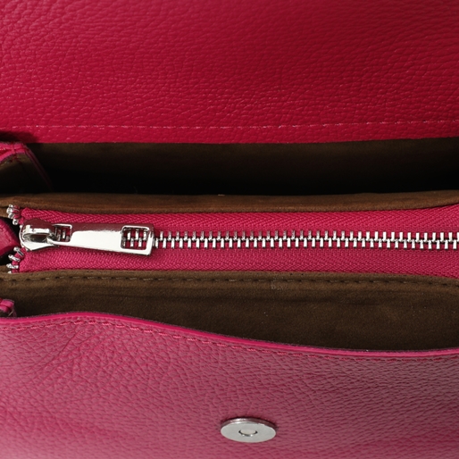 Metropolitan Fab μικρή φούξια δερμάτινη crossbody τσάντα-