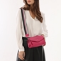 Metropolitan Fab μικρή φούξια δερμάτινη crossbody τσάντα-