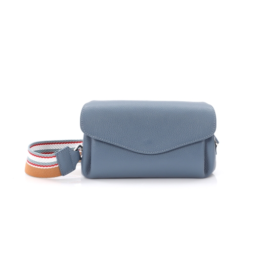 Metropolitan Fab μικρή γαλάζια δερμάτινη crossbody τσάντα-