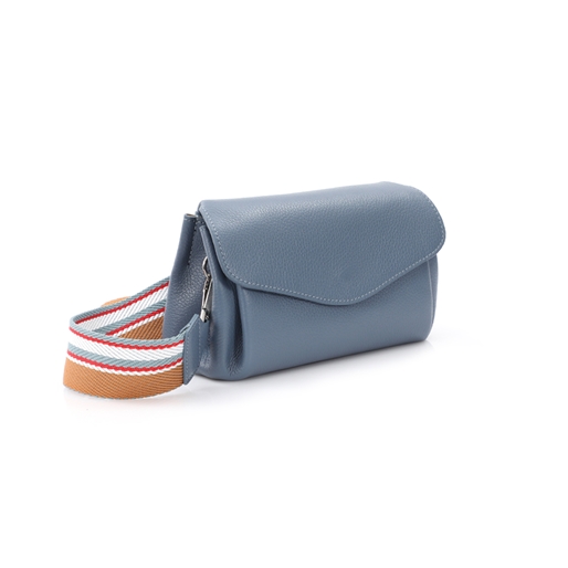 Metropolitan Fab μικρή γαλάζια δερμάτινη crossbody τσάντα-