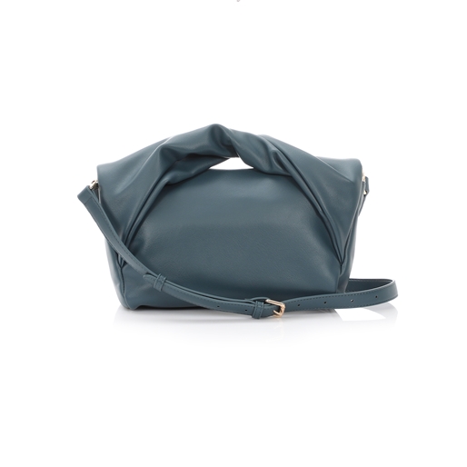 Origami Hint μικρή σκούρο μπλε crossbody τσάντα με καπάκι-