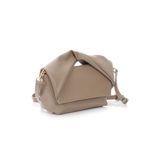 Origami Hint μικρή γκρι crossbody τσάντα με καπάκι-