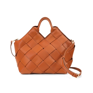 Weave It brown braided handbag-