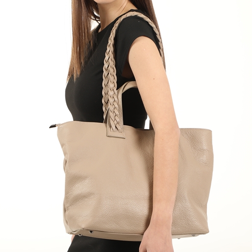 Metropolitan Fab Μεγάλη Δερμάτινη Tote Τσάντα-