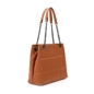 Metropolitan Fab μεγάλη καφέ δερμάτινη tote τσάντα-