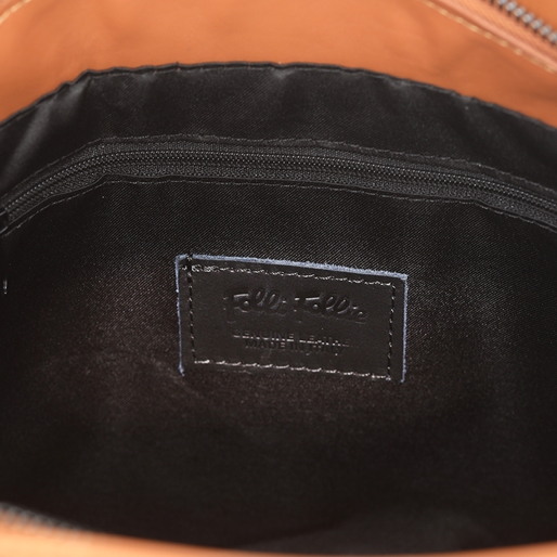 Metropolitan Fab μεγάλη καφέ δερμάτινη tote τσάντα-