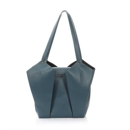 Origami Hint large dark blue shoulder bag-
