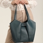 Origami Hint large dark blue shoulder bag-