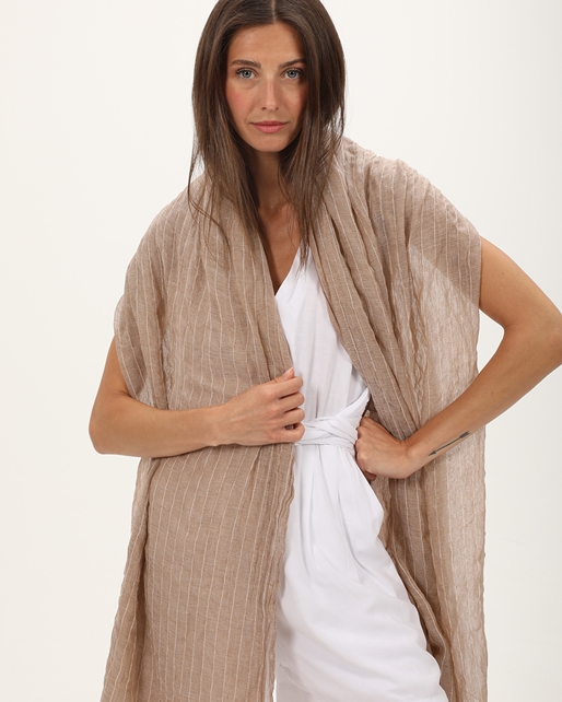 Scarf cotton with fringes-
