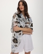 Scarf viscose with flowers-