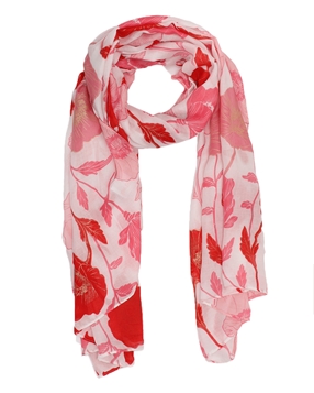 Scarf viscose with flowers-