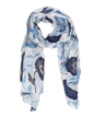 Scarf viscose with flowers-
