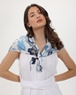 Scarf viscose with flowers-