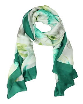 Scarf viscose with colorful pattern-