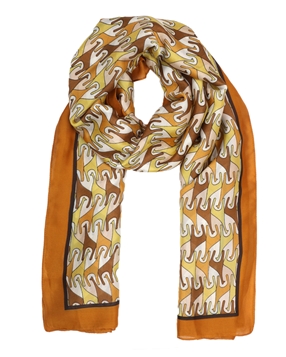 Scarf viscose with giraffes-