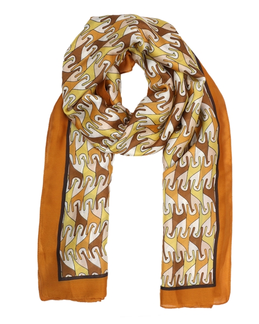 Scarf viscose with giraffes-