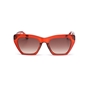 Sunglasses thick rectangular butterfly in red color-