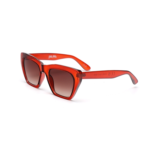Sunglasses thick rectangular butterfly in red color-