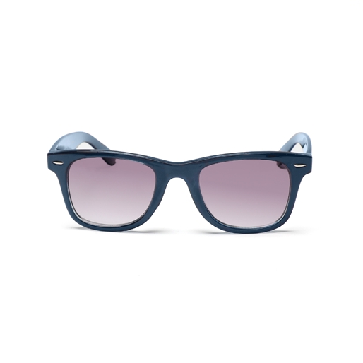 Sunglasses squared mask with metallic details in blue color-
