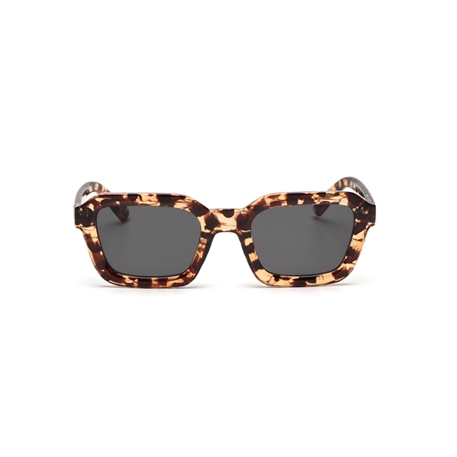 Sunglasses medium rectangular mask dark brown color-